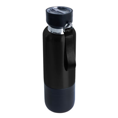 Термос Hike c ланьярдом и манжетой, чёрный