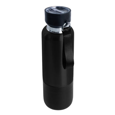 Термос Hike c ланьярдом и манжетой, чёрный