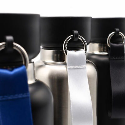 Термос Hike c ланьярдом и манжетой, чёрный