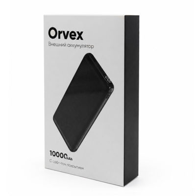 Внешний аккумулятор Orvex c быстрой зарядкой (до 22,5W), 10000 mAh, черный