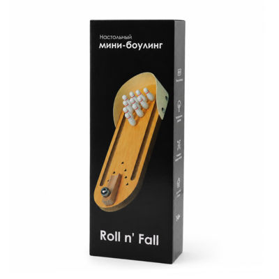 Настольная игра мини-боулинг Roll n' Fall, бежевый
