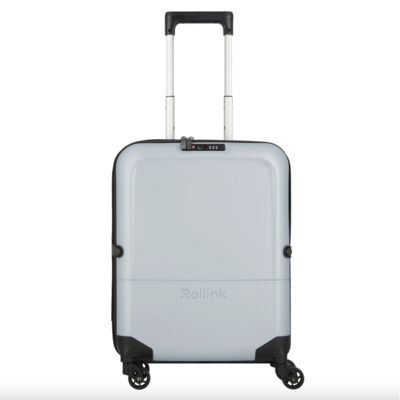 Чемодан складной Rollink FLEX LIGHT 55x40x20 см, 4 колеса, светло-серый