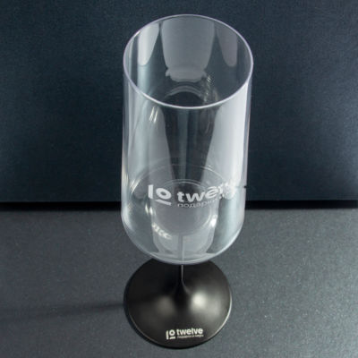 Хрустальный бокал для игристого вина на магните Trebonn SplitGlass, 2 шт, 320 мл