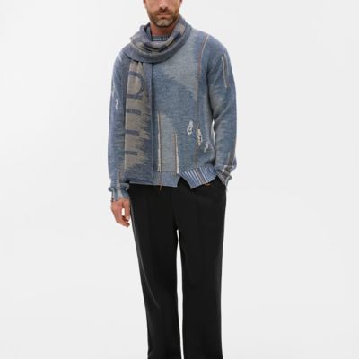 Шарф Denim XXL на заказ, полушерсть