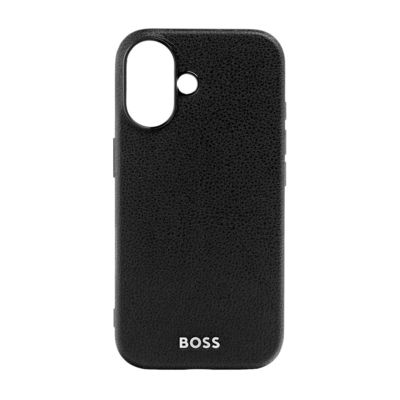 Чехол для iPhone 16, черный с текстурой