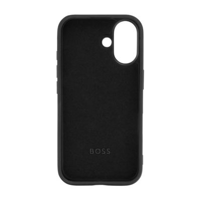 Чехол для iPhone 16, черный с текстурой