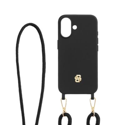 Чехол для iPhone 16 Double B черный с золотом