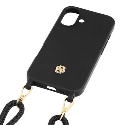 Чехол для iPhone 16 Double B черный с золотом