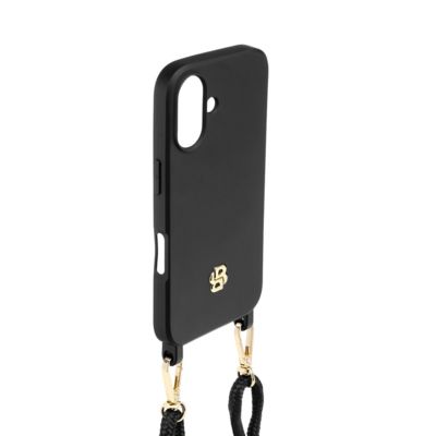 Чехол для iPhone 16 Double B черный с золотом