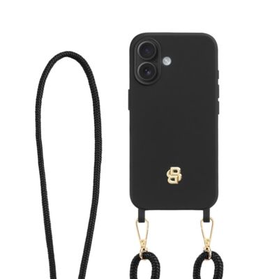 Чехол для iPhone 16 Double B черный с золотом