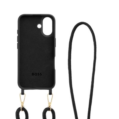 Чехол для iPhone 16 Double B черный с золотом