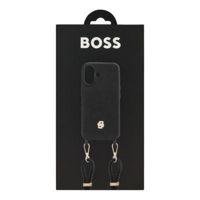 Чехол для iPhone 16 Double B черный с золотом