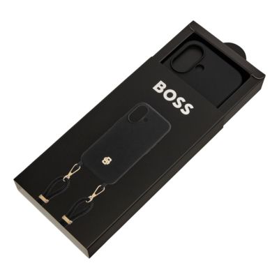 Чехол для iPhone 16 Double B черный с золотом