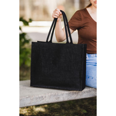 Сумка-шоппер из джута Nice Shopper, черная