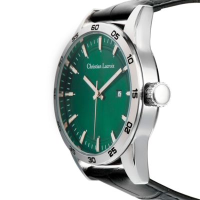 Часы Tempus с черным и зеленым циферблатом