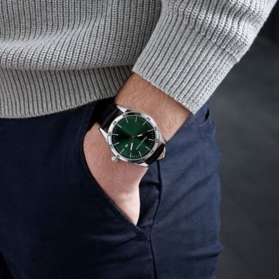 Часы Tempus с черным и зеленым циферблатом