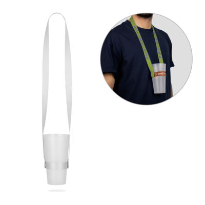 BRADFORD. НАБОР ланьярд SUBLIMATION Long II (20 мм) Duo из переработанного полиэстера (100% rPET) с ланьярдом для стакана