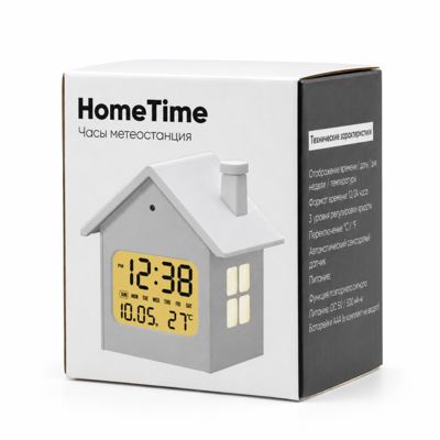 Часы метеостанция HomeTime, белые