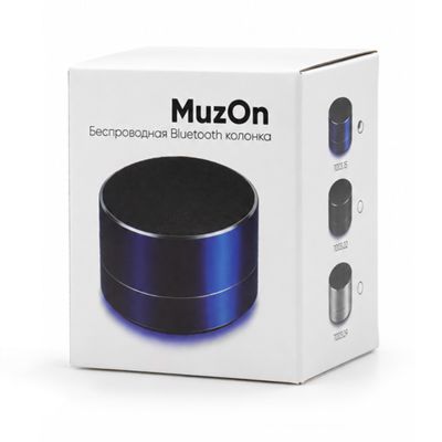 Беспроводная Bluetooth колонка MuzOn, серебристая