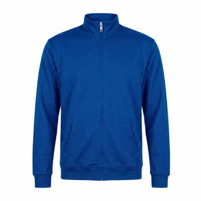 Толстовка унисекс на молнии KINETIC, ярко-синий, 2XL, 50 % хлопок, 50% полиэстер, 260 г/м2