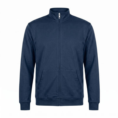Толстовка унисекс на молнии KINETIC, тёмно-синий, 2XL, 50 % хлопок, 50% полиэстер, 260 г/м2