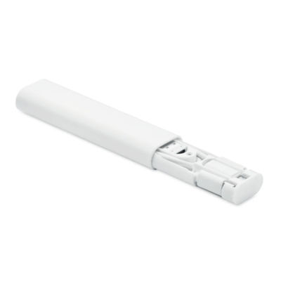 Кабель зарядный выдвижной USB Solid Line  60W 3-в-1 на Lightning, Micro-USB, Type-C «U50» 2,4 A, Quick Charge в пластиковом футляре, белый