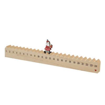 Деревянный календарь WALKING SANTA