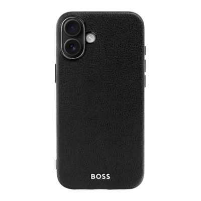 Чехол для iPhone 16, черный с текстурой