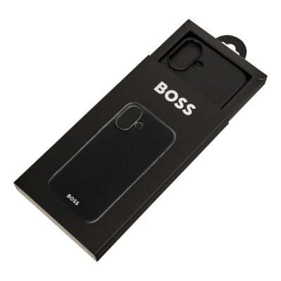 Чехол для iPhone 16, черный с текстурой