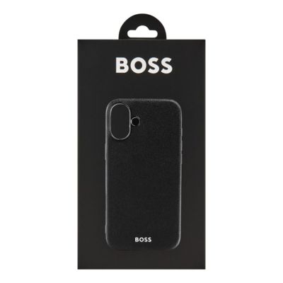 Чехол для iPhone 16, черный с текстурой