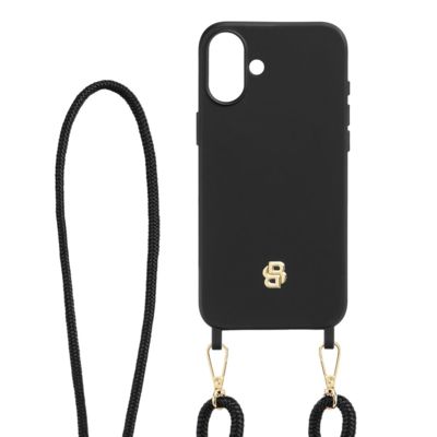 Чехол для iPhone 16 Double B черный с золотом