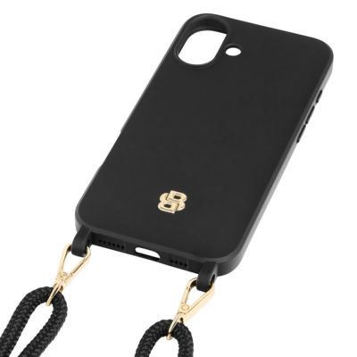Чехол для iPhone 16 Double B черный с золотом