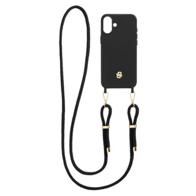 Чехол для iPhone 16 Double B черный с золотом