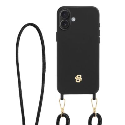 Чехол для iPhone 16 Double B черный с золотом