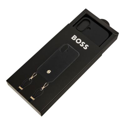 Чехол для iPhone 16 Double B черный с золотом