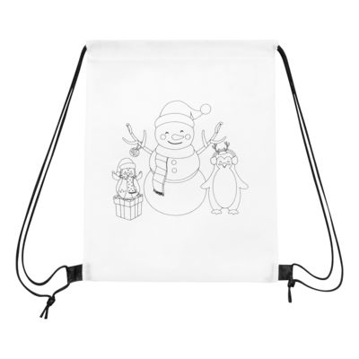 Сумка с завязками для раскрашивания COLOURFUL SANTA