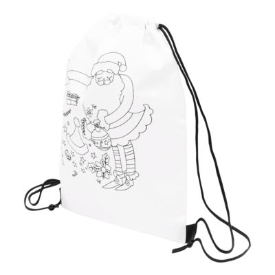 Сумка с завязками для раскрашивания COLOURFUL SANTA