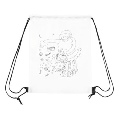 Сумка с завязками для раскрашивания COLOURFUL SANTA