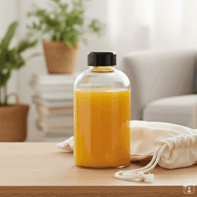 Стеклянная бутылка для напитков DRINK HEALTHY