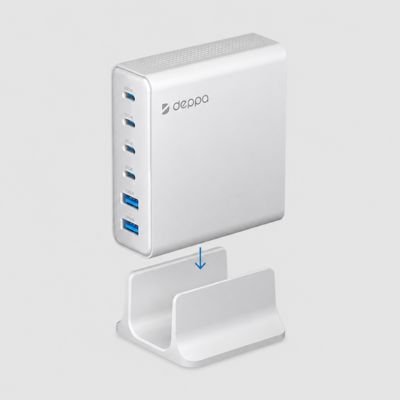 Зарядная станция 4xUSB Type-C, 2xUSB, PD, QC, 160Вт, белый, Deppa