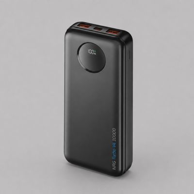Внешний АКБ NRG Turbo V4 10000 мА-ч, дисплей, черный, Deppa
