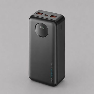 Внешний АКБ NRG Turbo V4 20000 мА-ч, дисплей, черный, Deppa