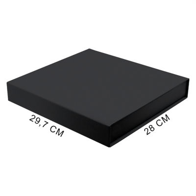 Подарочная коробка, размер 29,7*28,0*4,5 см, Solution Prestige Magnum Fabrique с магнитным клапаном без ложемента, черная