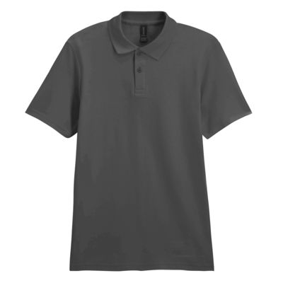 Футболка поло SOFTSTYLE ADULT DOUBLE PIQUE, ГРАФИТОВЫЙ 3XL