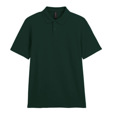 Футболка поло SOFTSTYLE ADULT DOUBLE PIQUE, ТЕМНО-ЗЕЛЕНЫЙ 2XL
