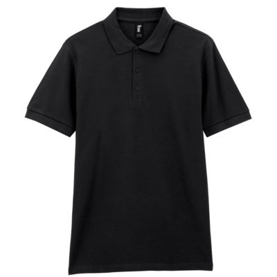 Футболка поло PREMIUM COTTON ADULT DOUBLE PIQUE, ЧЕРНЫЙ 2XL
