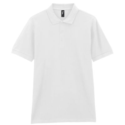 Футболка поло PREMIUM COTTON ADULT DOUBLE PIQUE, БЕЛЫЙ 2XL