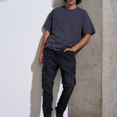 Футболка Oversize Premium, темно-серая (антрацит)