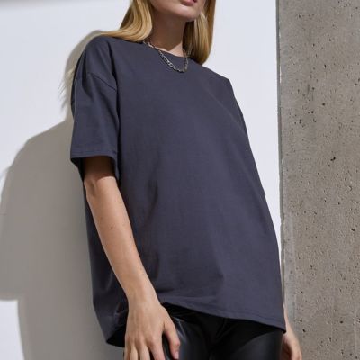 Футболка Oversize Premium, темно-серая (антрацит)