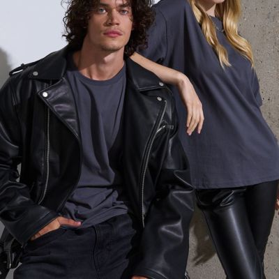 Футболка Oversize Premium, темно-серая (антрацит)